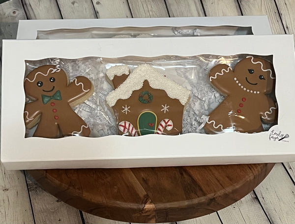 Gingerbread Family Boxed Gift Set of 3 Cookies