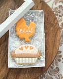 Turkey and Pie Gift Box of 2 Cookies