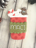 Large Christmas Latte Single Gift Cookie