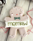Personalized Gingerbread Man Single Gift Cookie