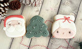 Santa and Mrs. Claus Sleeve of 3 Cookies
