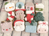 Christmas Mini Cookies set of ONE DOZEN