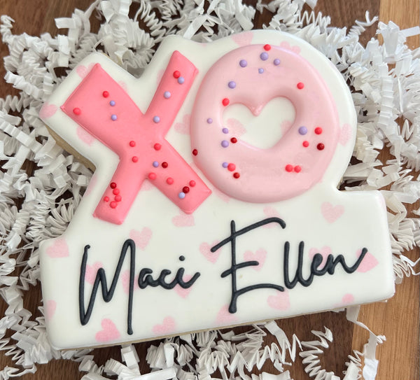 Personalized X's and O's Gift Cookie