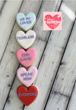 Conversation Heart Themed Mini Cookies (sets of 4 or 12)