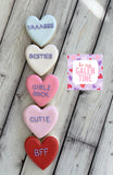 Conversation Heart Themed Mini Cookies (sets of 4 or 12)