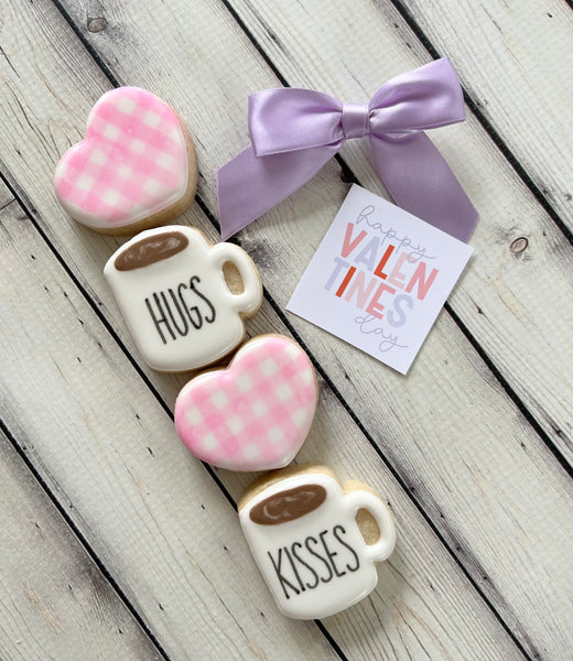 Hugs & Kisses Sleeve of Mini Cookies (sets of 4)
