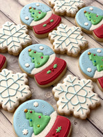 Snow Globe Sugar Cookies set of a dozen