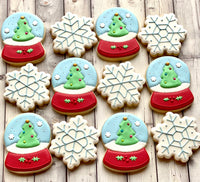 Snow Globe Sugar Cookies set of a dozen