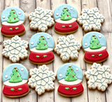 Snow Globe Sugar Cookies set of a dozen