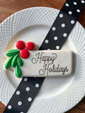 Christmas Holly Place Card Cookie
