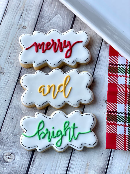 Merry and Bright Boxed Gift Set of 3 Cookies