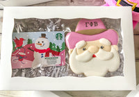 Personalized Cowboy Santa Cookie