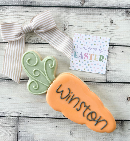 Personalized Tall Skinny Carrot Gift Cookie